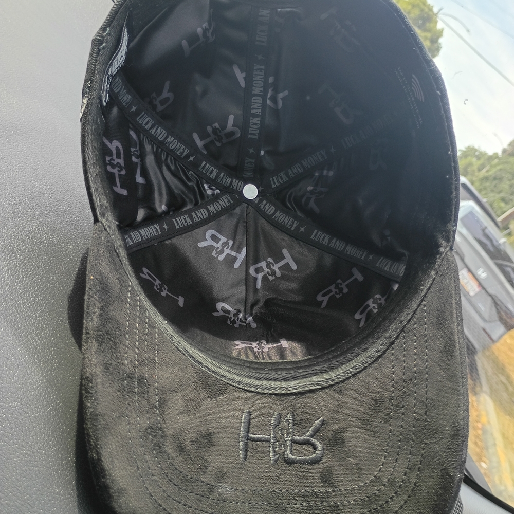 HB Black Suede Baseball Cap